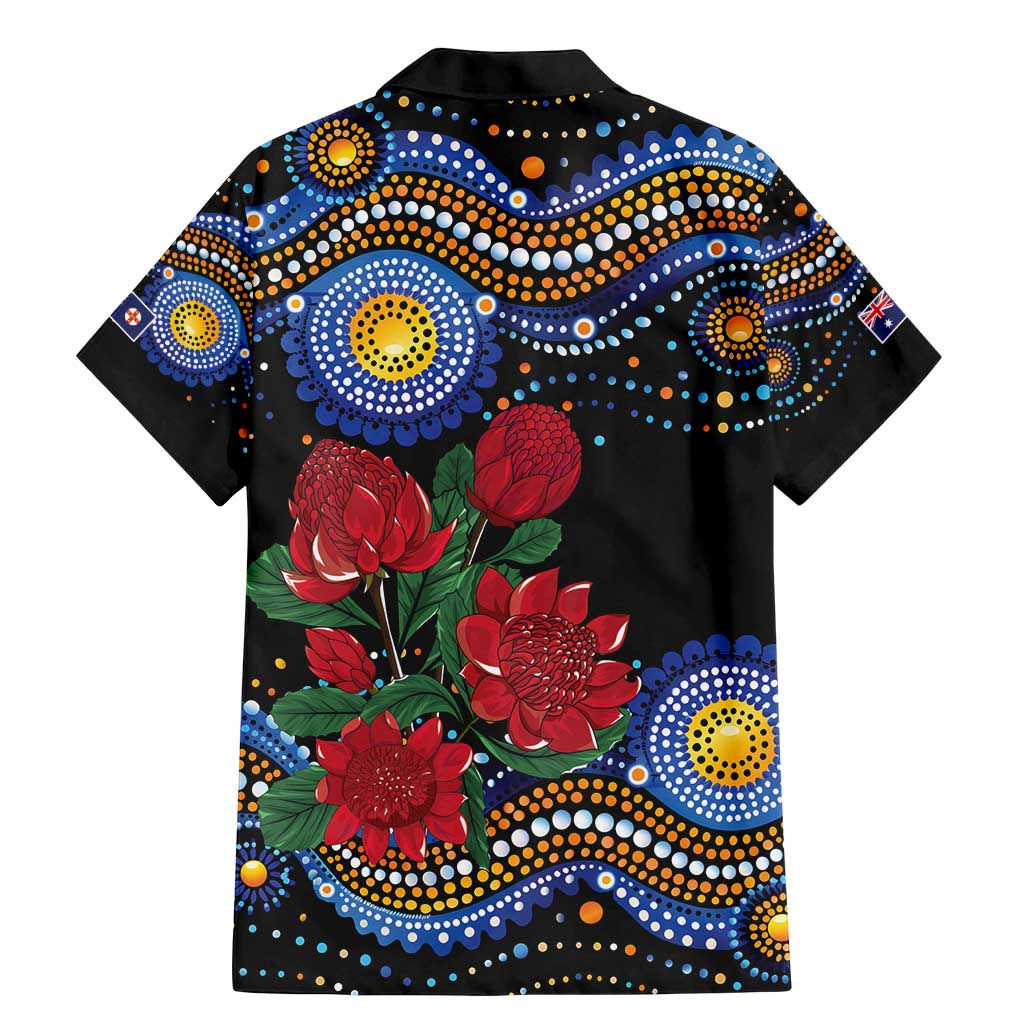 Australia New South Wales Waratahs Family Matching Mermaid Dress and Hawaiian Shirt Aboriginal Dot Art