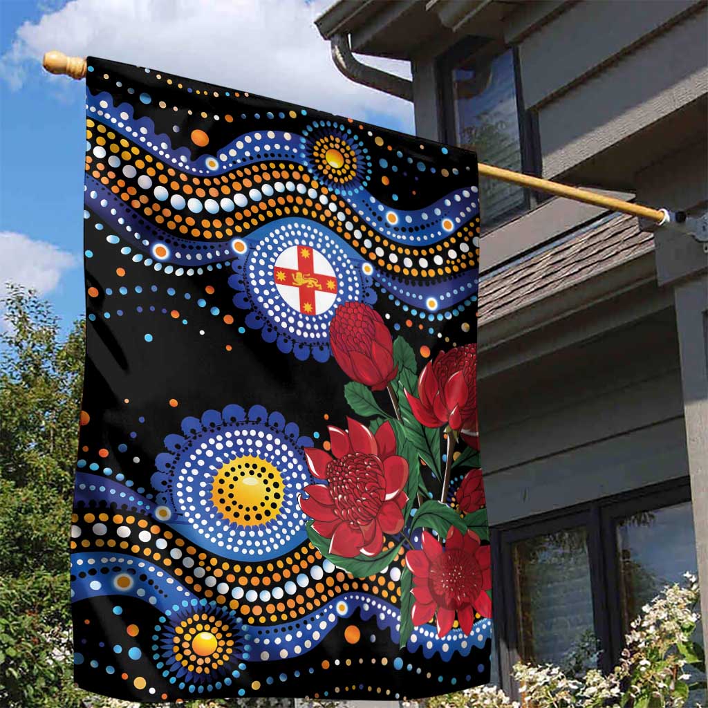 Australia New South Wales Waratahs Garden Flag Aboriginal Dot Art - Vibe Hoodie Shop