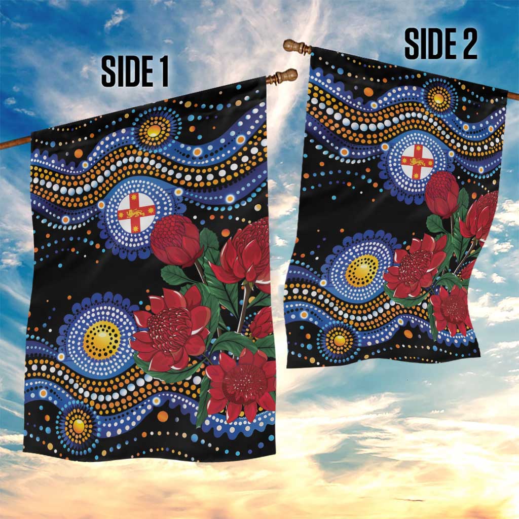 Australia New South Wales Waratahs Garden Flag Aboriginal Dot Art - Vibe Hoodie Shop