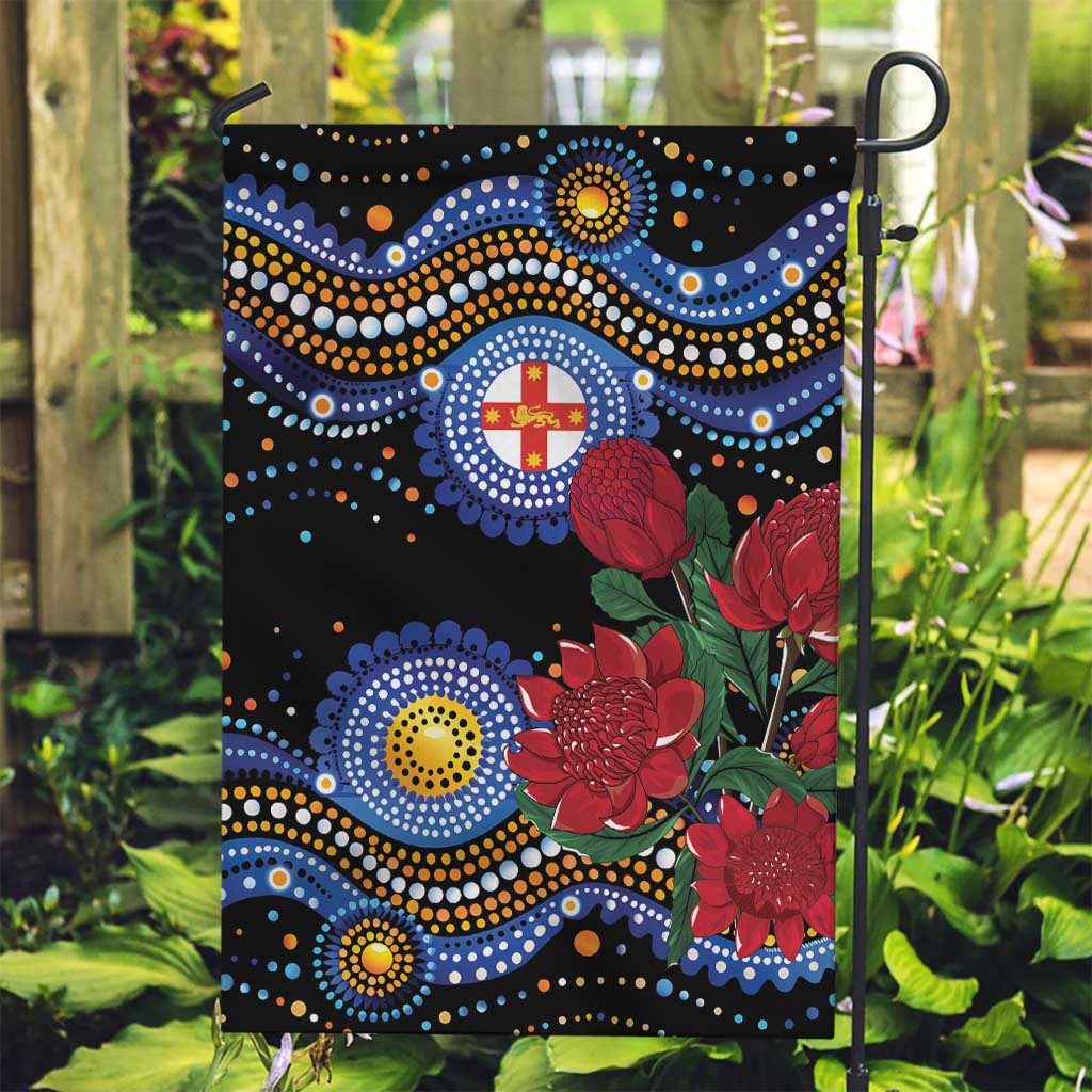 Australia New South Wales Waratahs Garden Flag Aboriginal Dot Art - Vibe Hoodie Shop