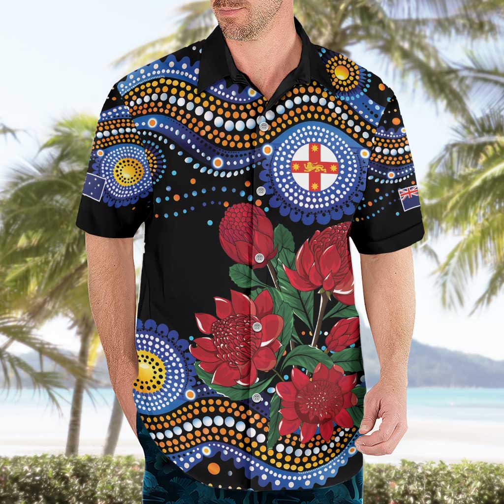 Australia New South Wales Waratahs Hawaiian Shirt Aboriginal Dot Art - Vibe Hoodie Shop