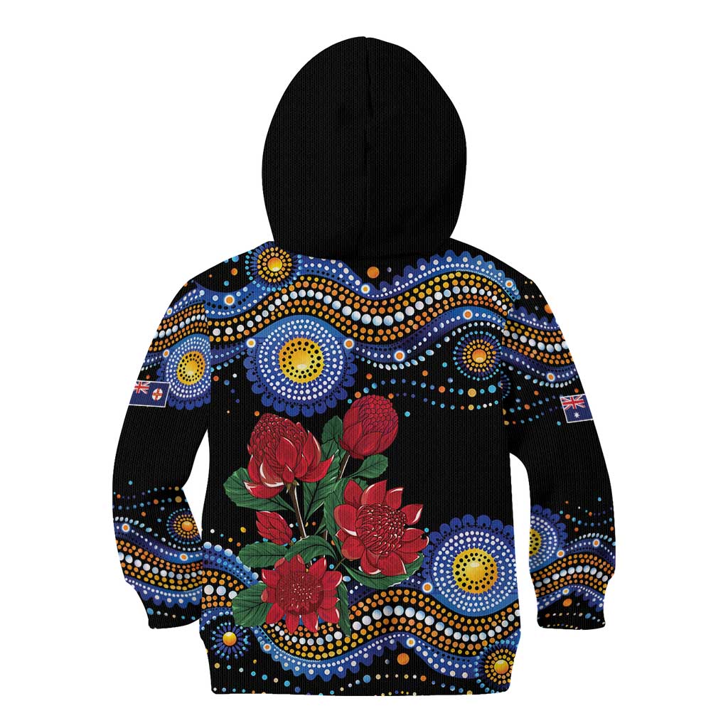 Australia New South Wales Waratahs Kid Hoodie Aboriginal Dot Art - Vibe Hoodie Shop