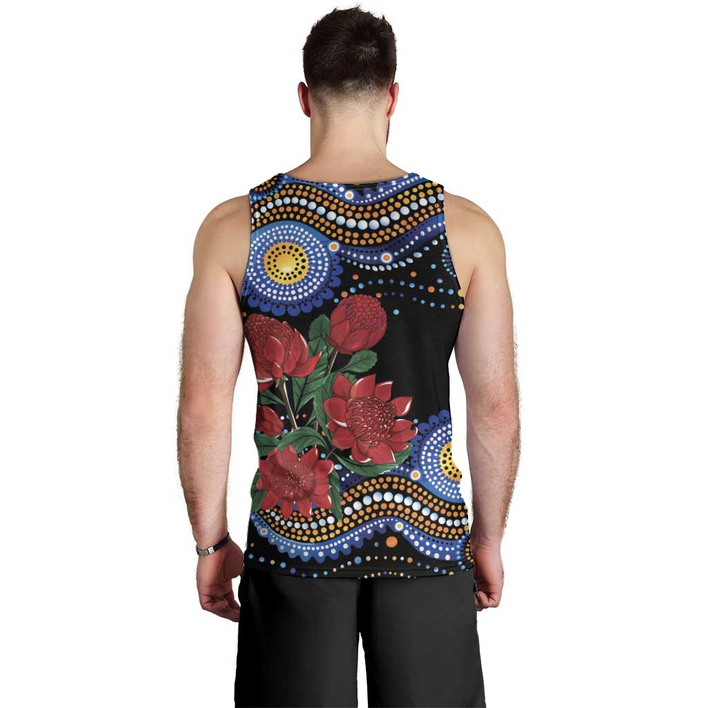 Australia New South Wales Waratahs Men Tank Top Aboriginal Dot Art - Vibe Hoodie Shop