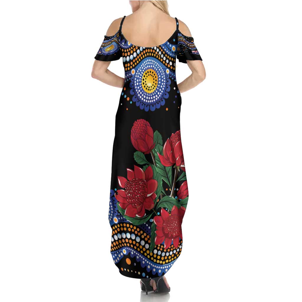 Australia New South Wales Waratahs Summer Maxi Dress Aboriginal Dot Art