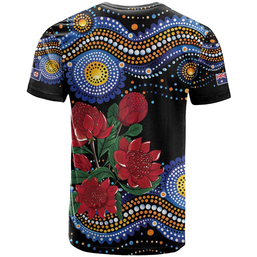 Australia New South Wales Waratahs T Shirt Aboriginal Dot Art LT9 - Vibe Hoodie Shop