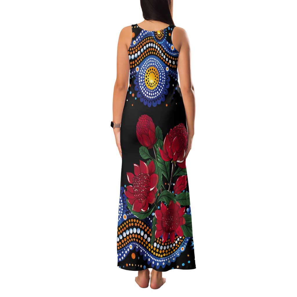 Australia New South Wales Waratahs Tank Maxi Dress Aboriginal Dot Art