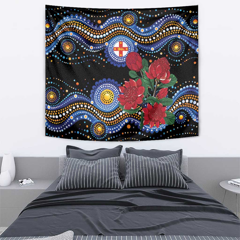 Australia New South Wales Waratahs Tapestry Aboriginal Dot Art - Vibe Hoodie Shop