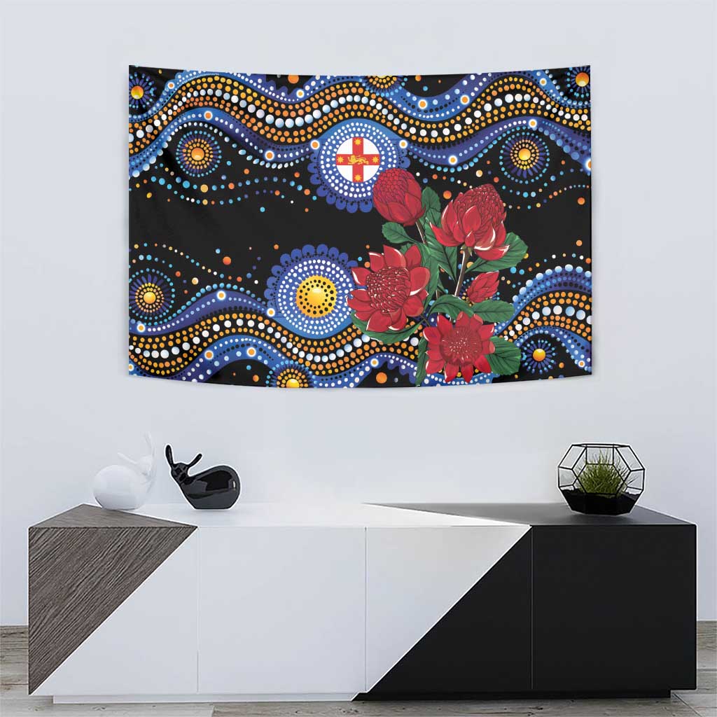 Australia New South Wales Waratahs Tapestry Aboriginal Dot Art - Vibe Hoodie Shop