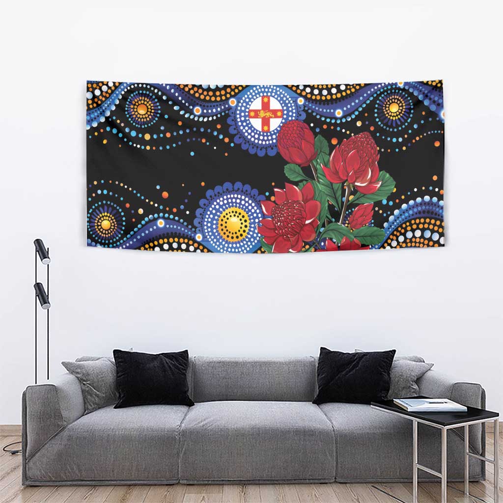 Australia New South Wales Waratahs Tapestry Aboriginal Dot Art - Vibe Hoodie Shop