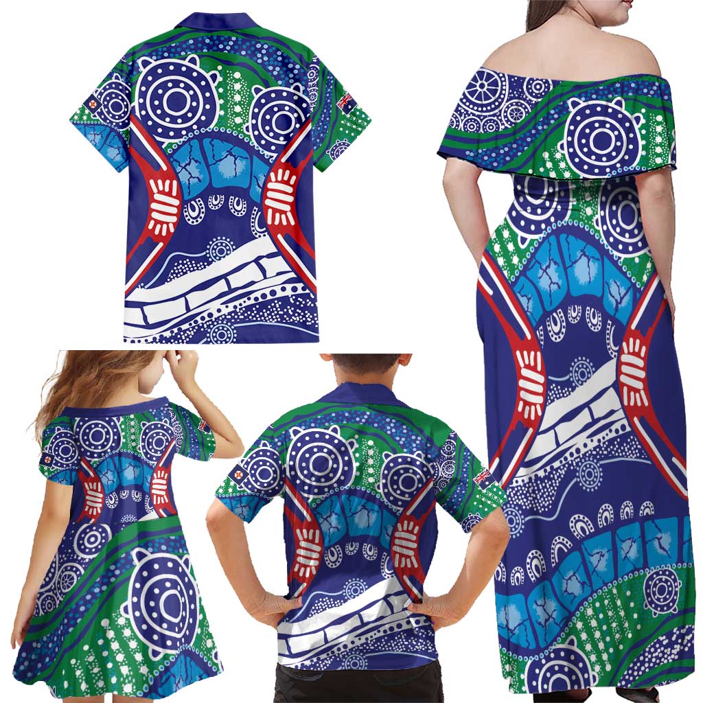 Australia New South Wales Family Matching Off Shoulder Maxi Dress and Hawaiian Shirt NSW Orta Recens Quam Pura Nites