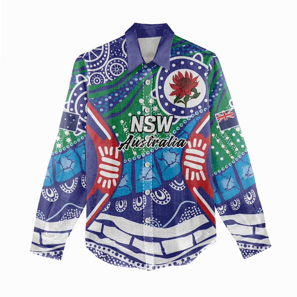 Australia New South Wales Women Casual Shirt NSW Orta Recens Quam Pura Nites - Vibe Hoodie Shop