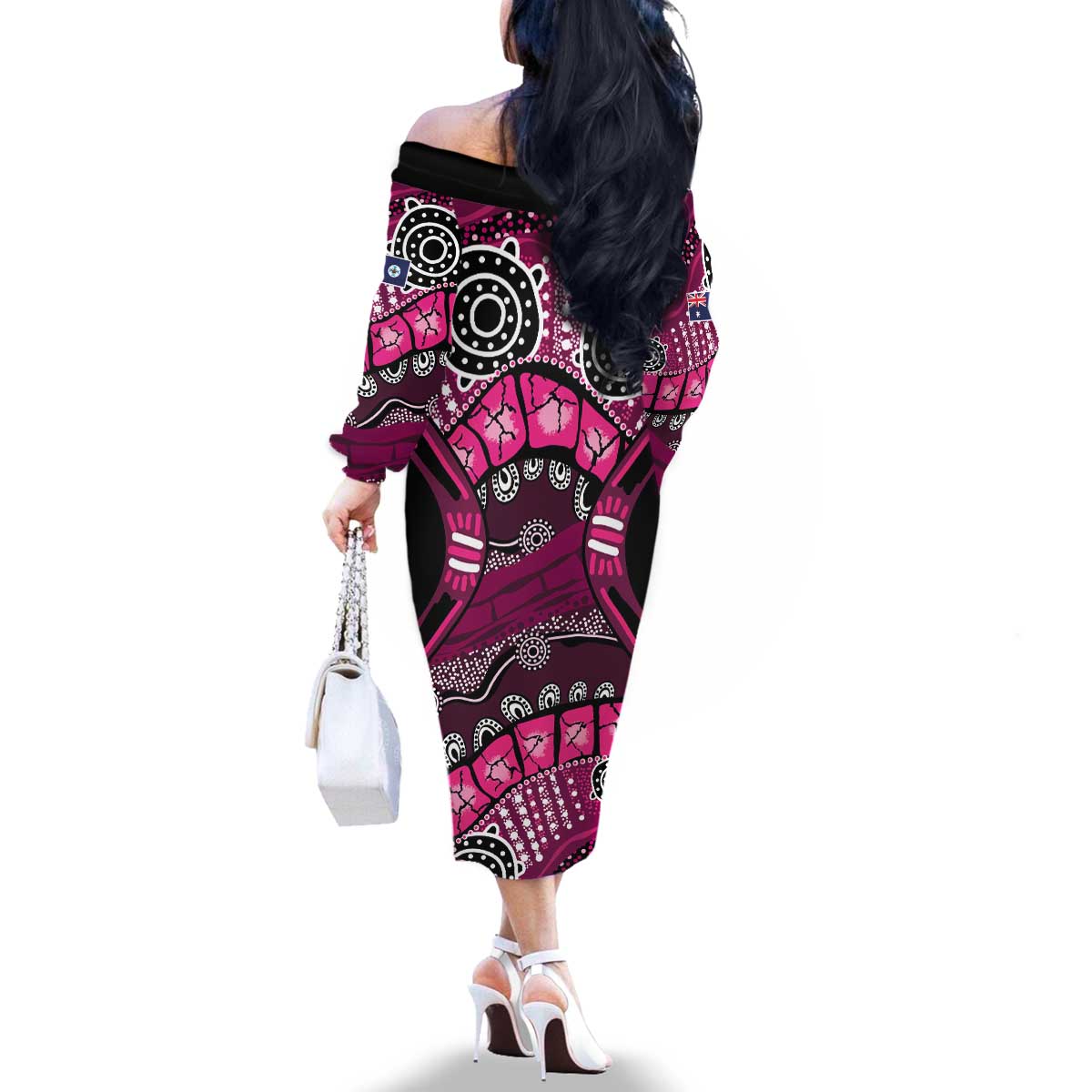 Australia Queensland Audax at Fidelis Family Matching Off The Shoulder Long Sleeve Dress and Hawaiian Shirt