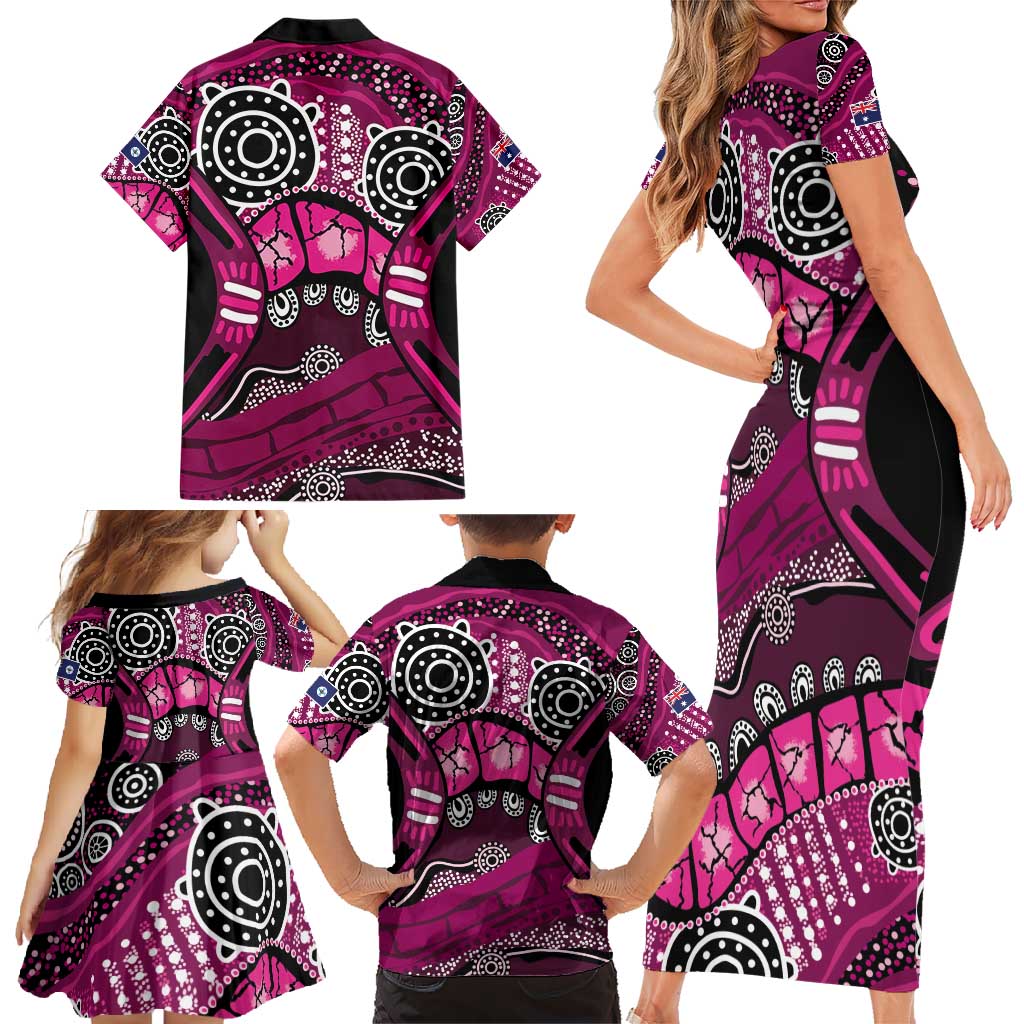 Australia Queensland Audax at Fidelis Family Matching Short Sleeve Bodycon Dress and Hawaiian Shirt