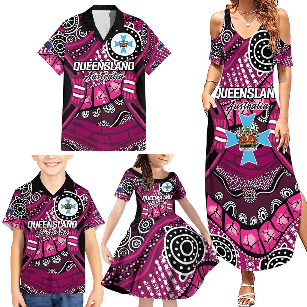 Australia Queensland Audax at Fidelis Family Matching Summer Maxi Dress and Hawaiian Shirt