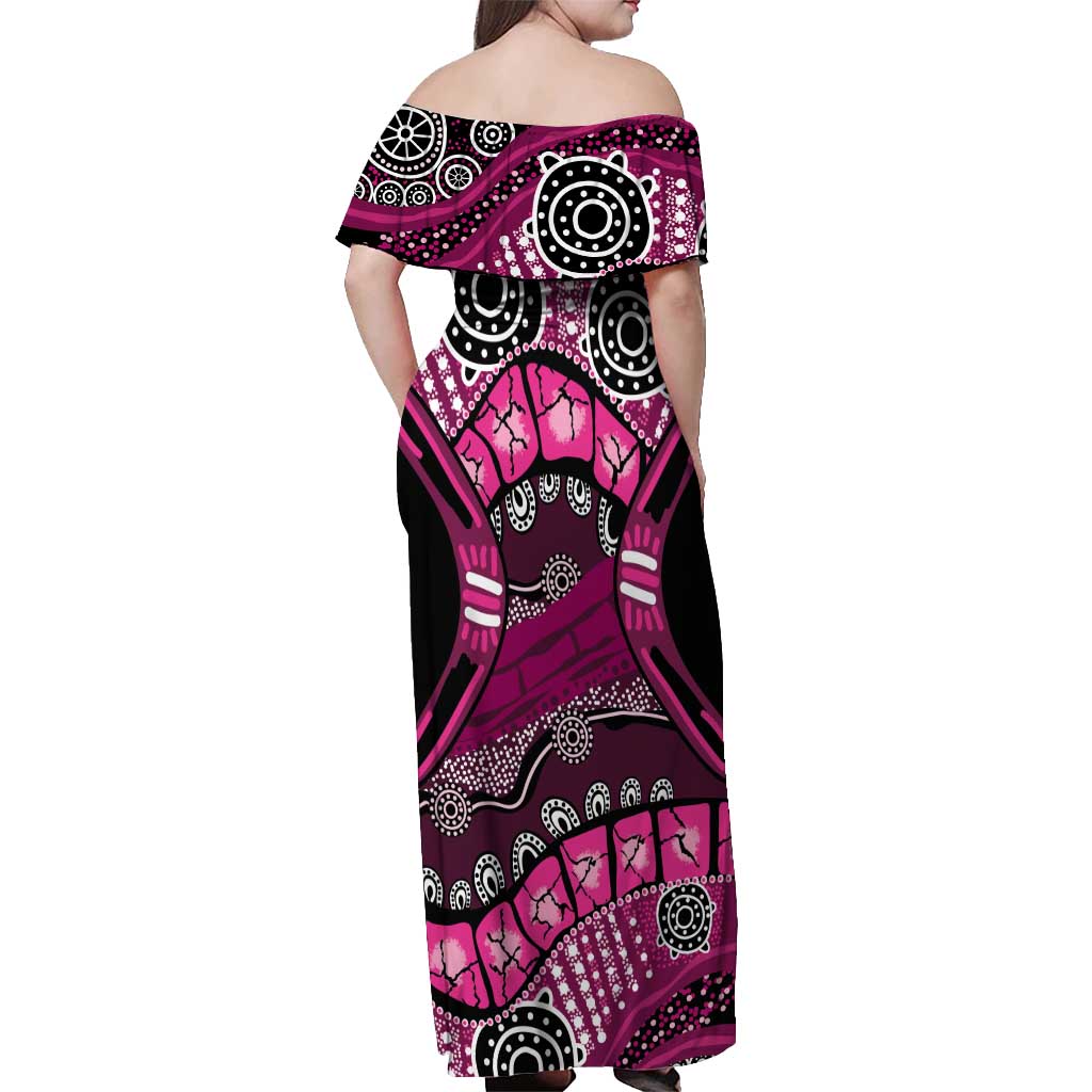 Australia Queensland Audax at Fidelis Off Shoulder Maxi Dress