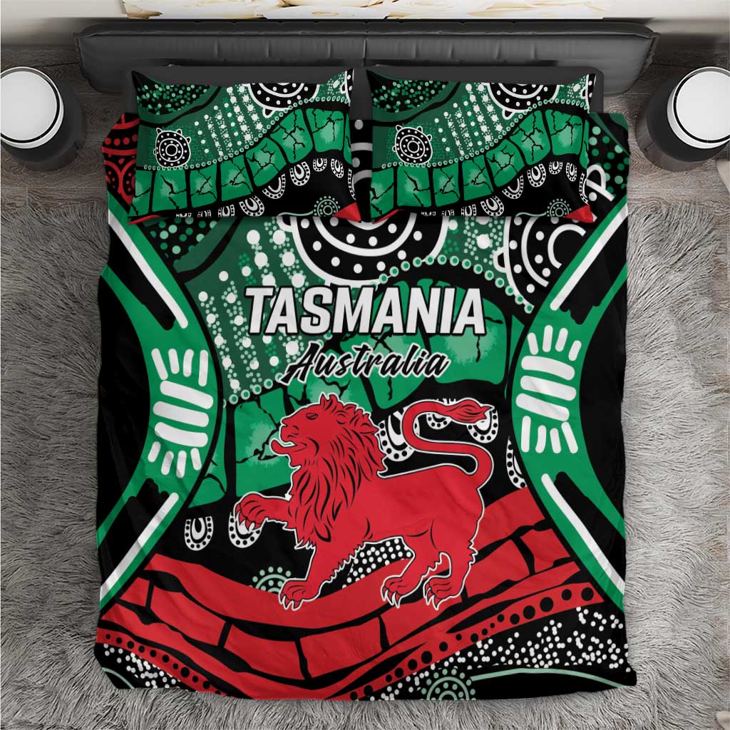Australia Tasmania State Bedding Set Ubertas et Fidelitas - Vibe Hoodie Shop
