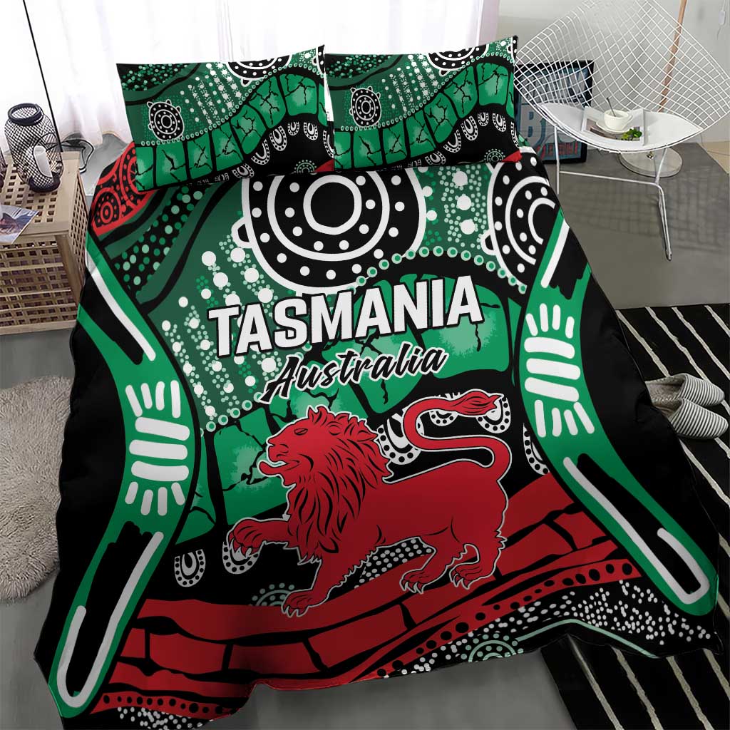 Australia Tasmania State Bedding Set Ubertas et Fidelitas - Vibe Hoodie Shop