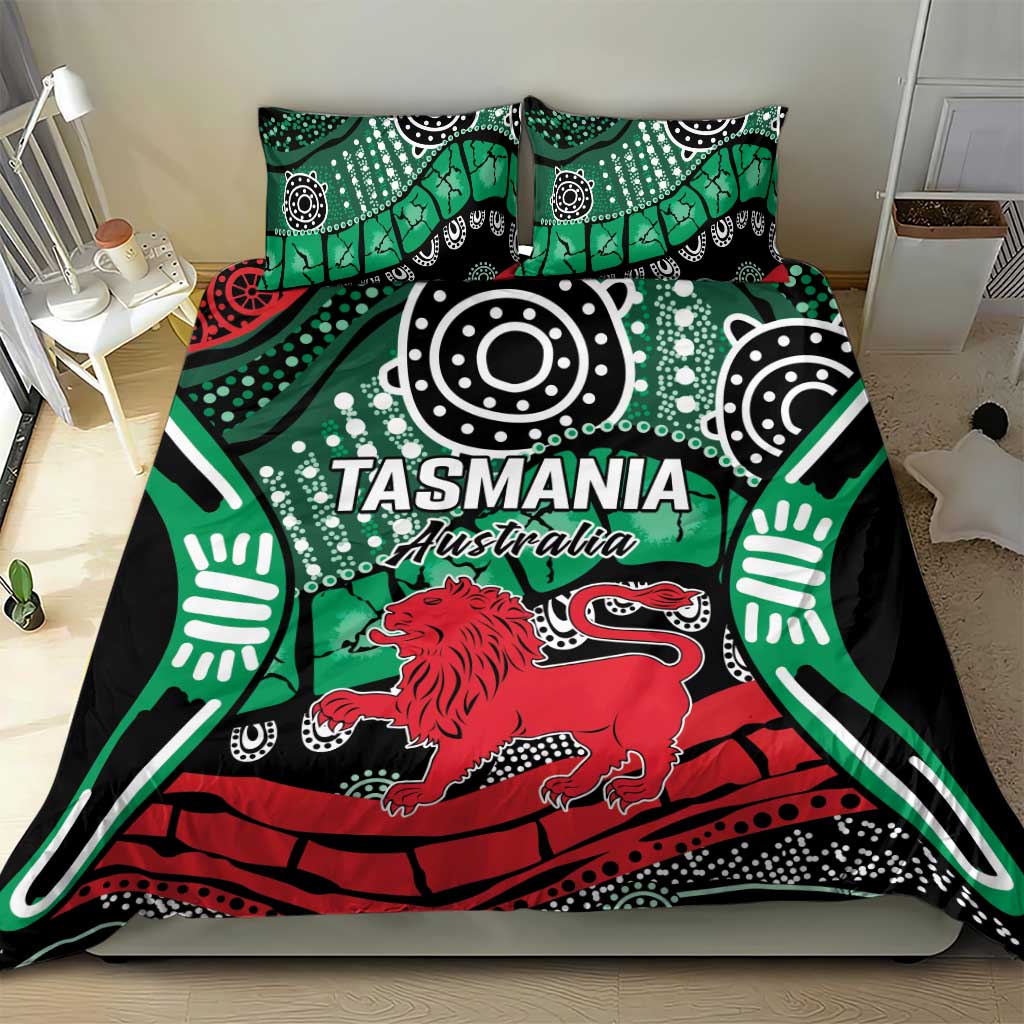 Australia Tasmania State Bedding Set Ubertas et Fidelitas - Vibe Hoodie Shop