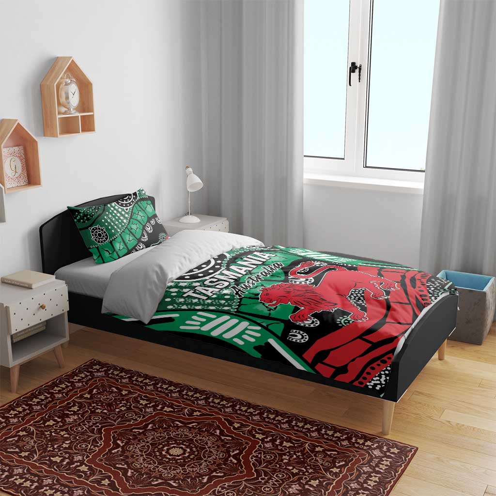 Australia Tasmania State Bedding Set Ubertas et Fidelitas - Vibe Hoodie Shop