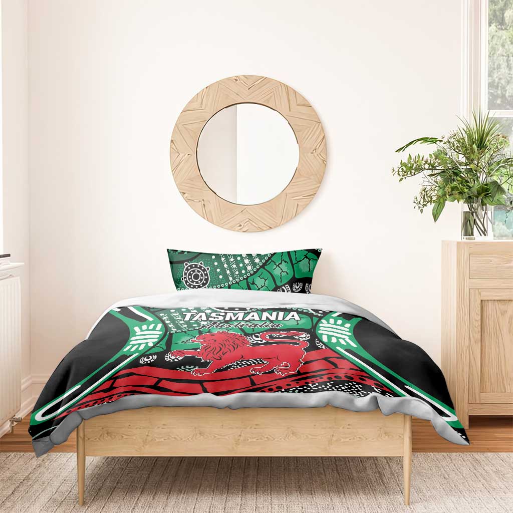 Australia Tasmania State Bedding Set Ubertas et Fidelitas - Vibe Hoodie Shop