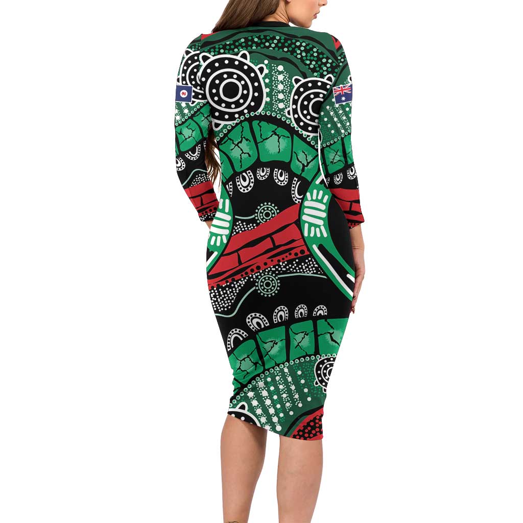 Australia Tasmania State Family Matching Long Sleeve Bodycon Dress and Hawaiian Shirt Ubertas et Fidelitas