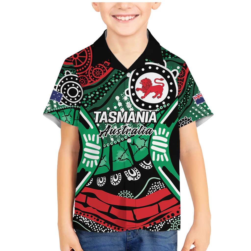 Australia Tasmania State Family Matching Mermaid Dress and Hawaiian Shirt Ubertas et Fidelitas