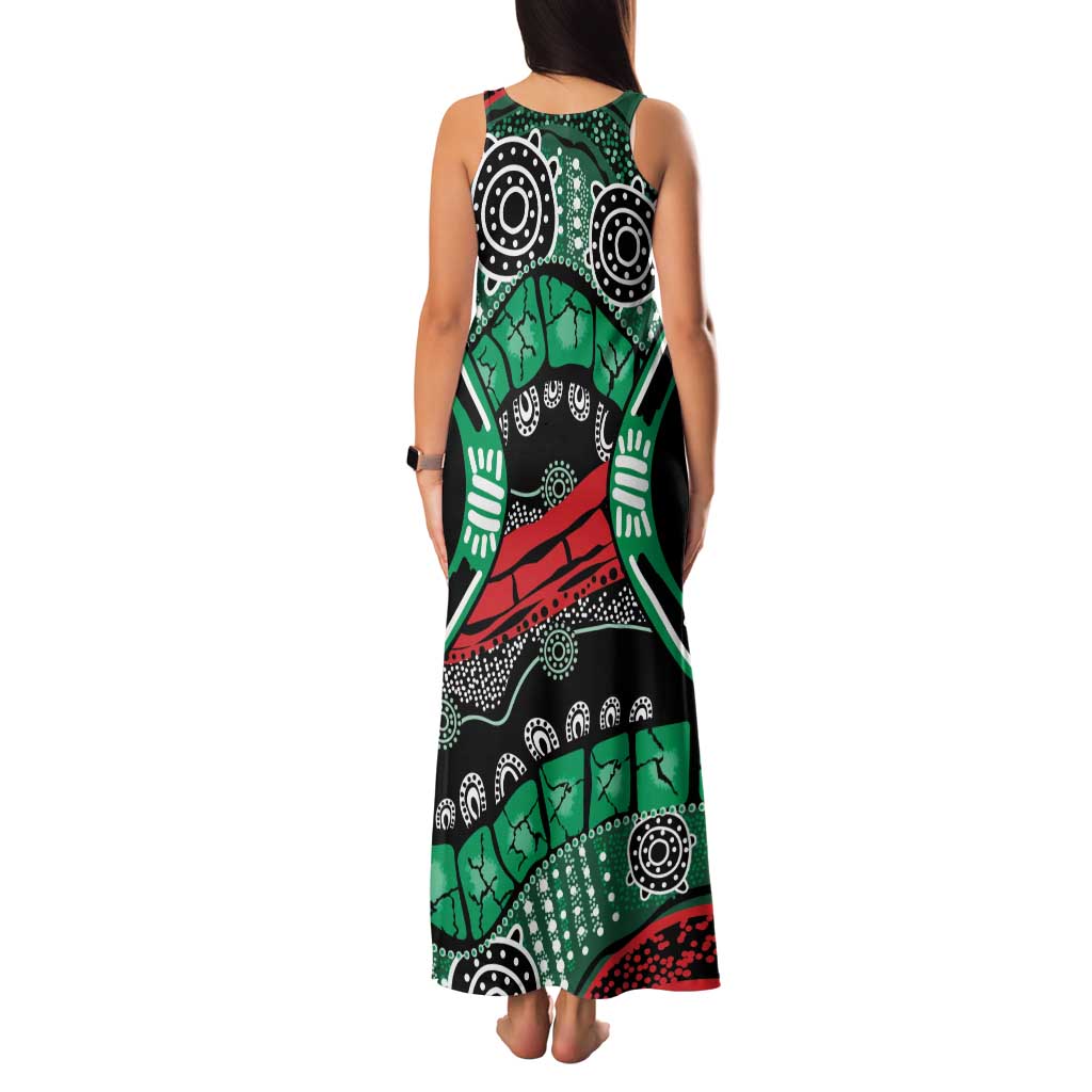 Australia Tasmania State Family Matching Tank Maxi Dress and Hawaiian Shirt Ubertas et Fidelitas