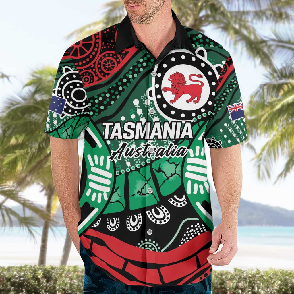 Australia Tasmania State Hawaiian Shirt Ubertas et Fidelitas - Vibe Hoodie Shop