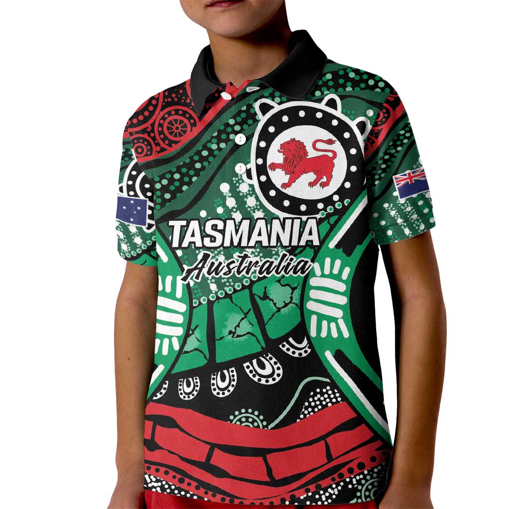 Australia Tasmania State Kid Polo Shirt Ubertas et Fidelitas - Vibe Hoodie Shop