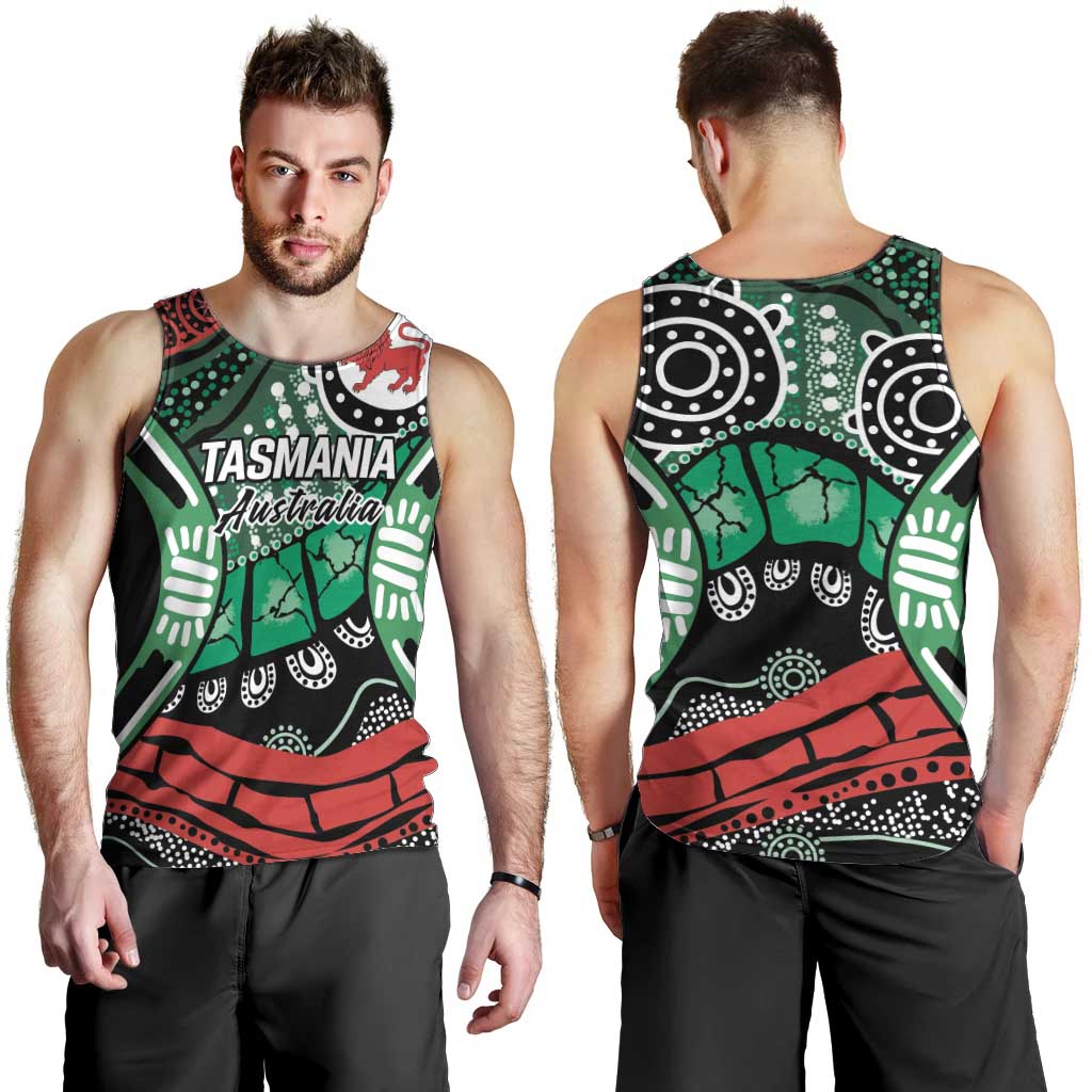 Australia Tasmania State Men Tank Top Ubertas et Fidelitas - Vibe Hoodie Shop