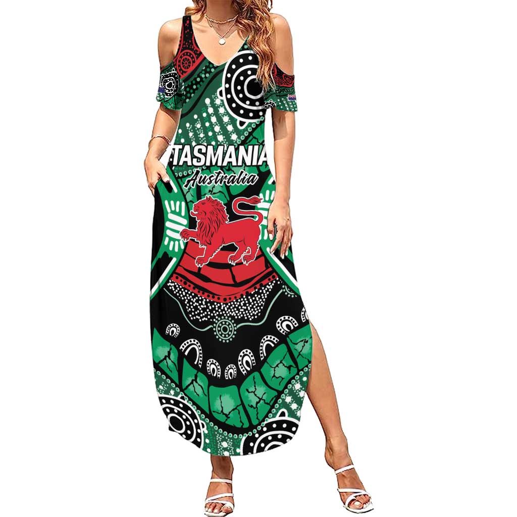 Australia Tasmania State Summer Maxi Dress Ubertas et Fidelitas