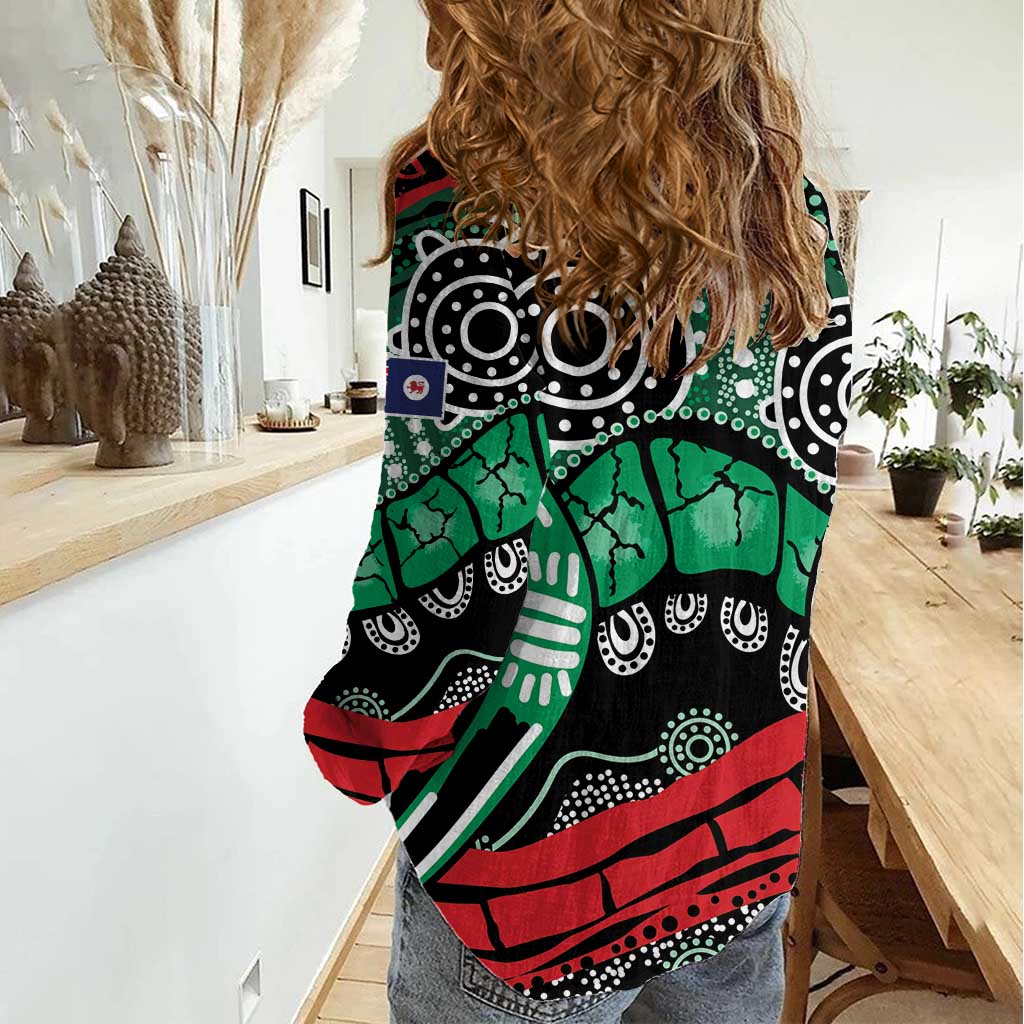 Australia Tasmania State Women Casual Shirt Ubertas et Fidelitas - Vibe Hoodie Shop