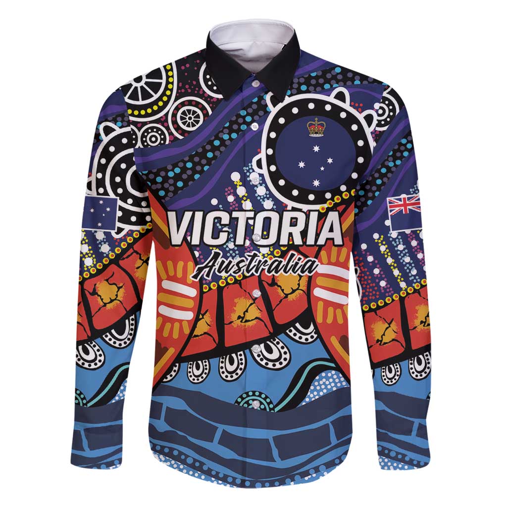 Australia Victoria State Family Matching Long Sleeve Bodycon Dress and Hawaiian Shirt Peace and Prosperity