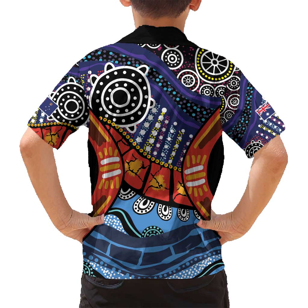Australia Victoria State Family Matching Tank Maxi Dress and Hawaiian Shirt Peace and Prosperity