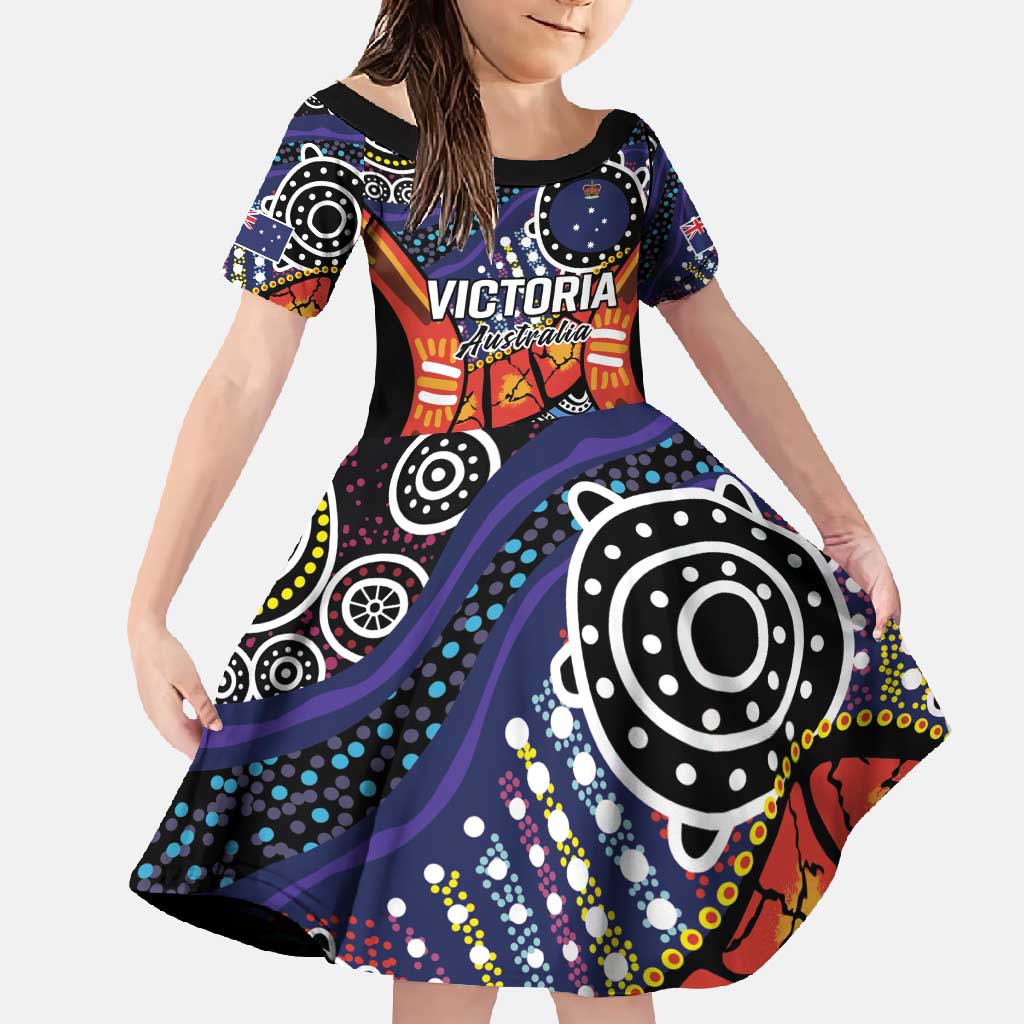Australia Victoria State Family Matching Tank Maxi Dress and Hawaiian Shirt Peace and Prosperity