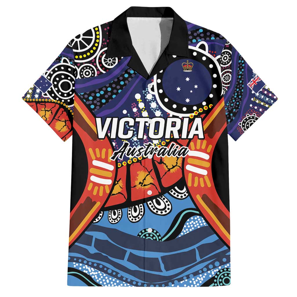 Australia Victoria State Family Matching Tank Maxi Dress and Hawaiian Shirt Peace and Prosperity