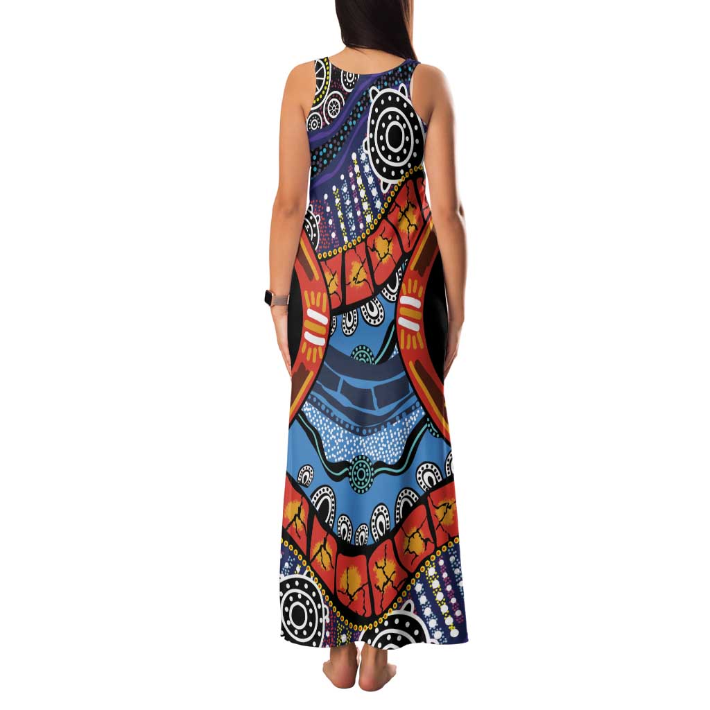 Australia Victoria State Family Matching Tank Maxi Dress and Hawaiian Shirt Peace and Prosperity