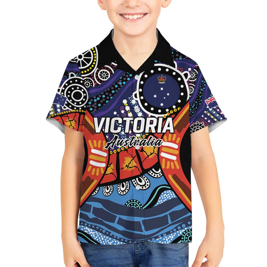 Australia Victoria State Family Matching Tank Maxi Dress and Hawaiian Shirt Peace and Prosperity