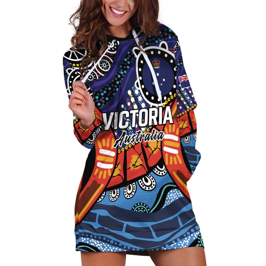 Australia Victoria State Hoodie Dress Peace and Prosperity - Vibe Hoodie Shop