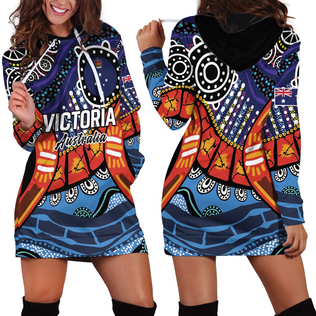 Australia Victoria State Hoodie Dress Peace and Prosperity - Vibe Hoodie Shop