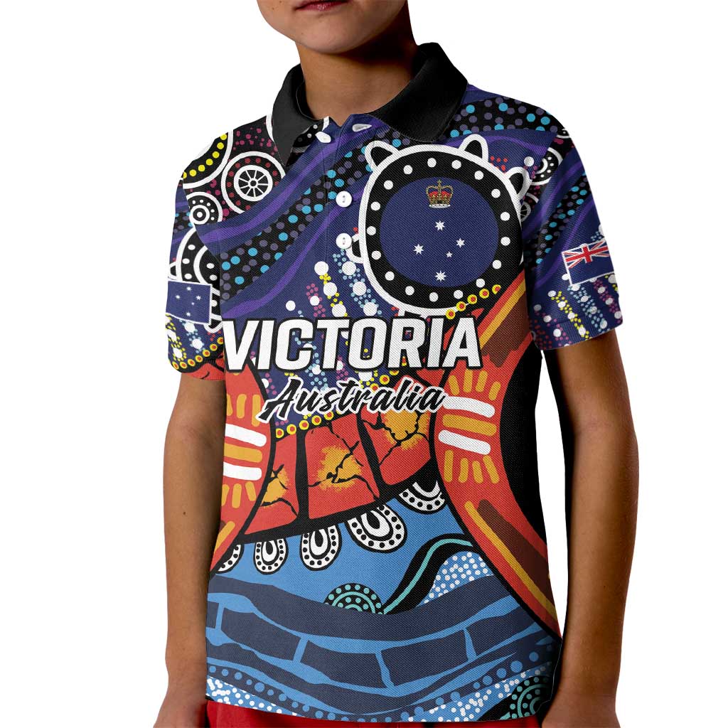 Australia Victoria State Kid Polo Shirt Peace and Prosperity - Vibe Hoodie Shop