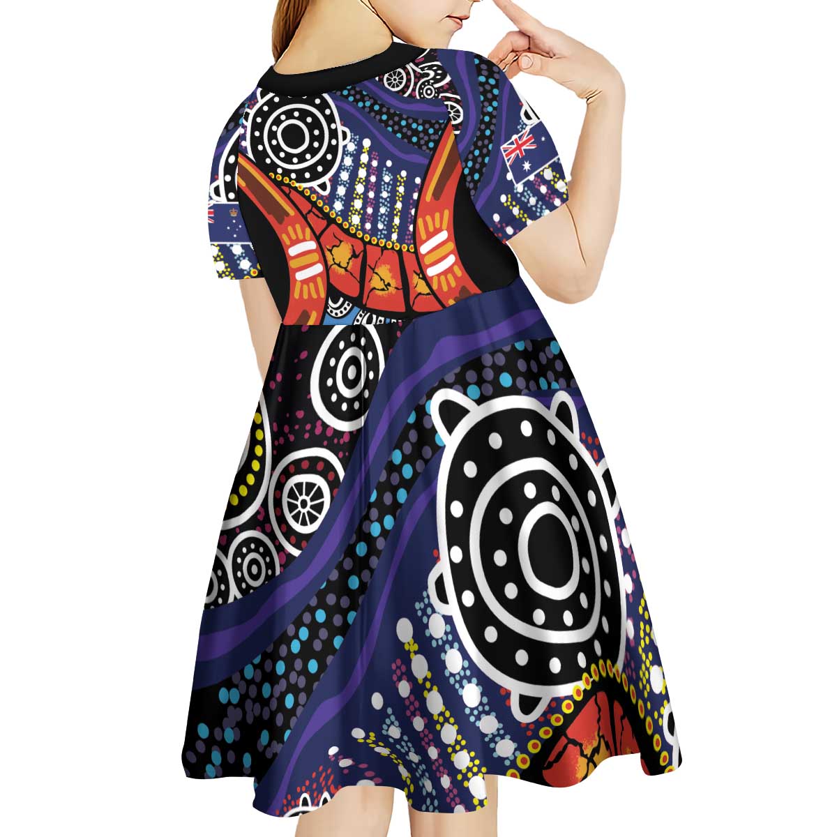 Australia Victoria State Kid Short Sleeve Dress Peace and Prosperity - Vibe Hoodie Shop