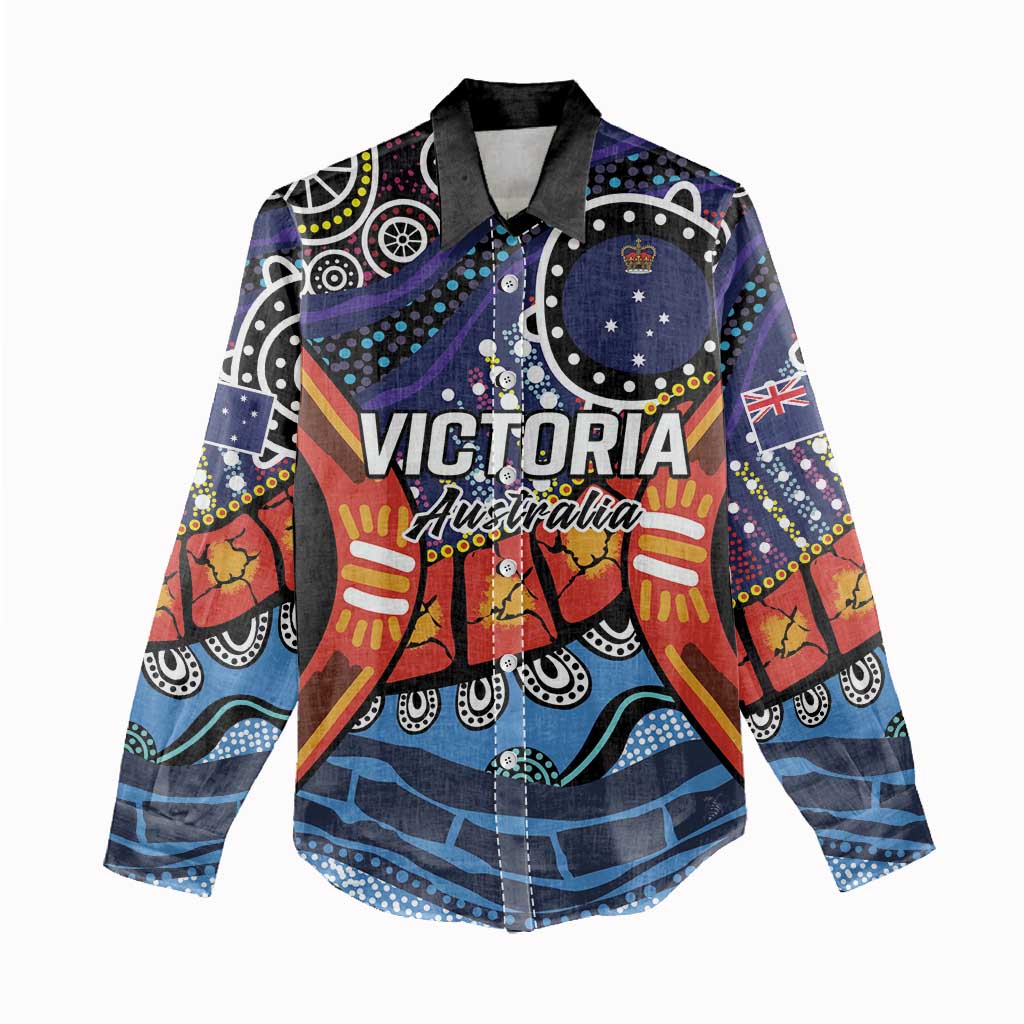 Australia Victoria State Women Casual Shirt Peace and Prosperity - Vibe Hoodie Shop