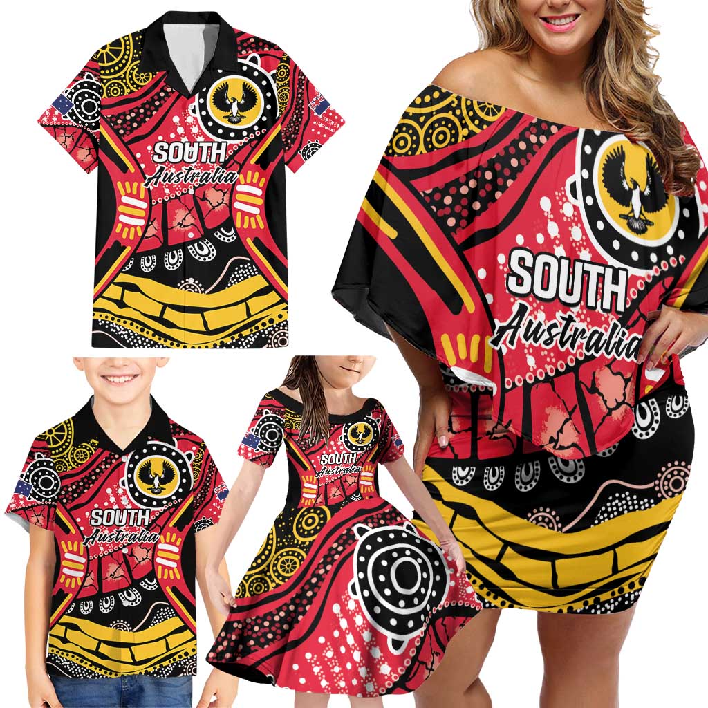 South Australia Festival State Wine State Family Matching Off Shoulder Short Dress and Hawaiian Shirt