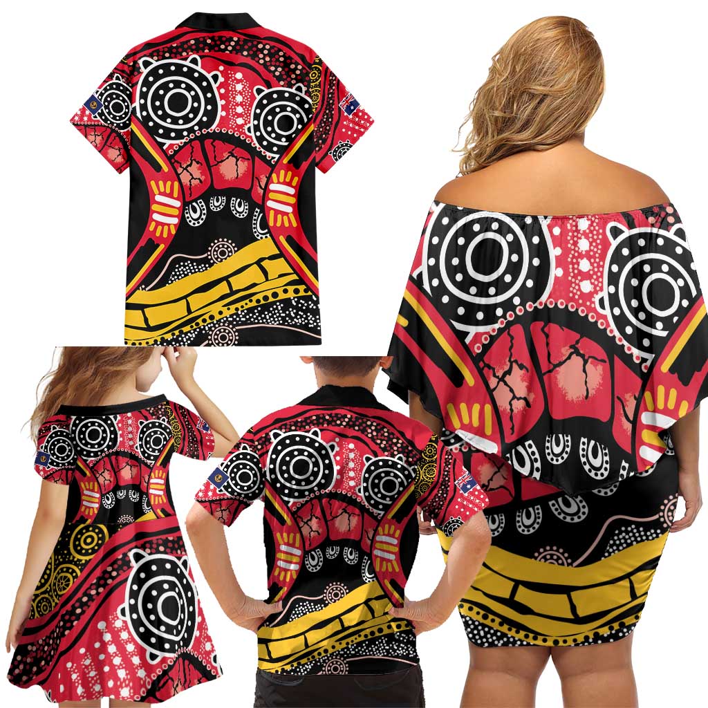 South Australia Festival State Wine State Family Matching Off Shoulder Short Dress and Hawaiian Shirt