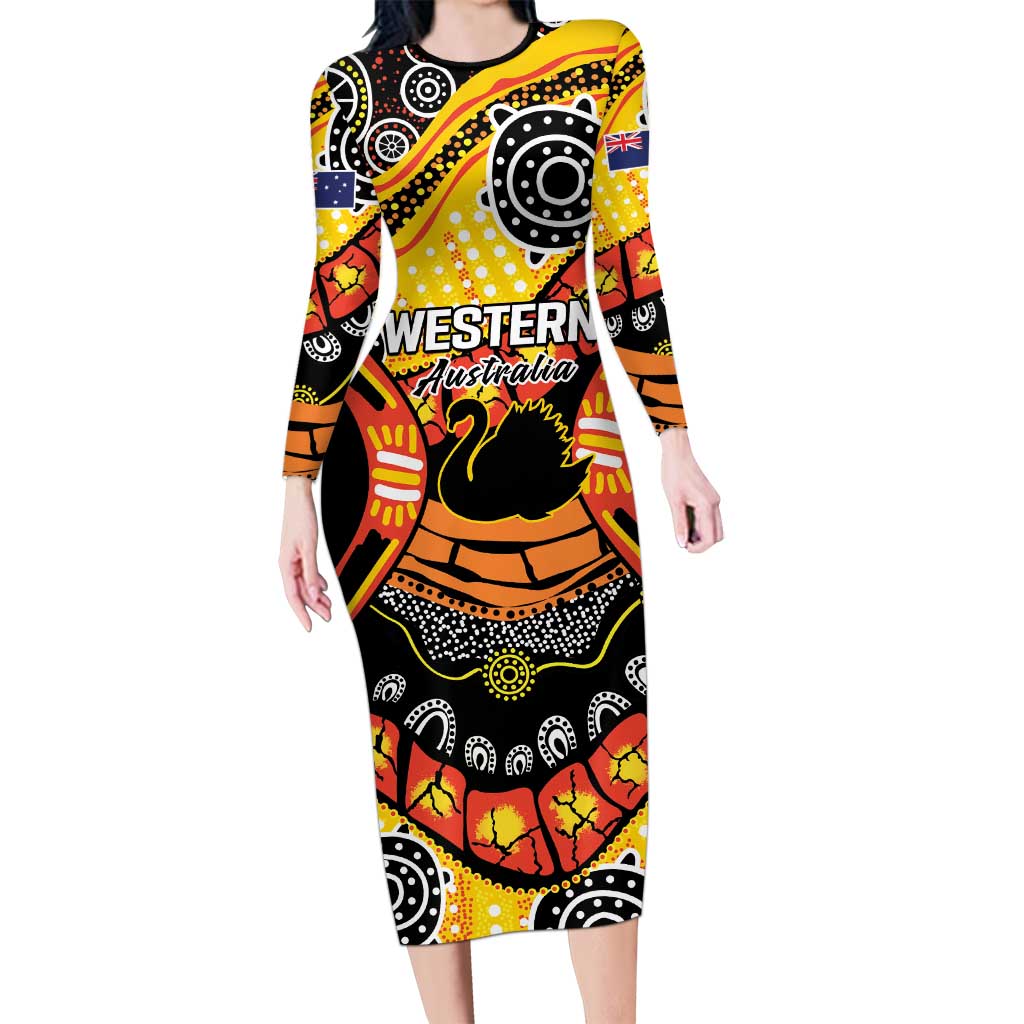 Western Australia Golden State Family Matching Long Sleeve Bodycon Dress and Hawaiian Shirt