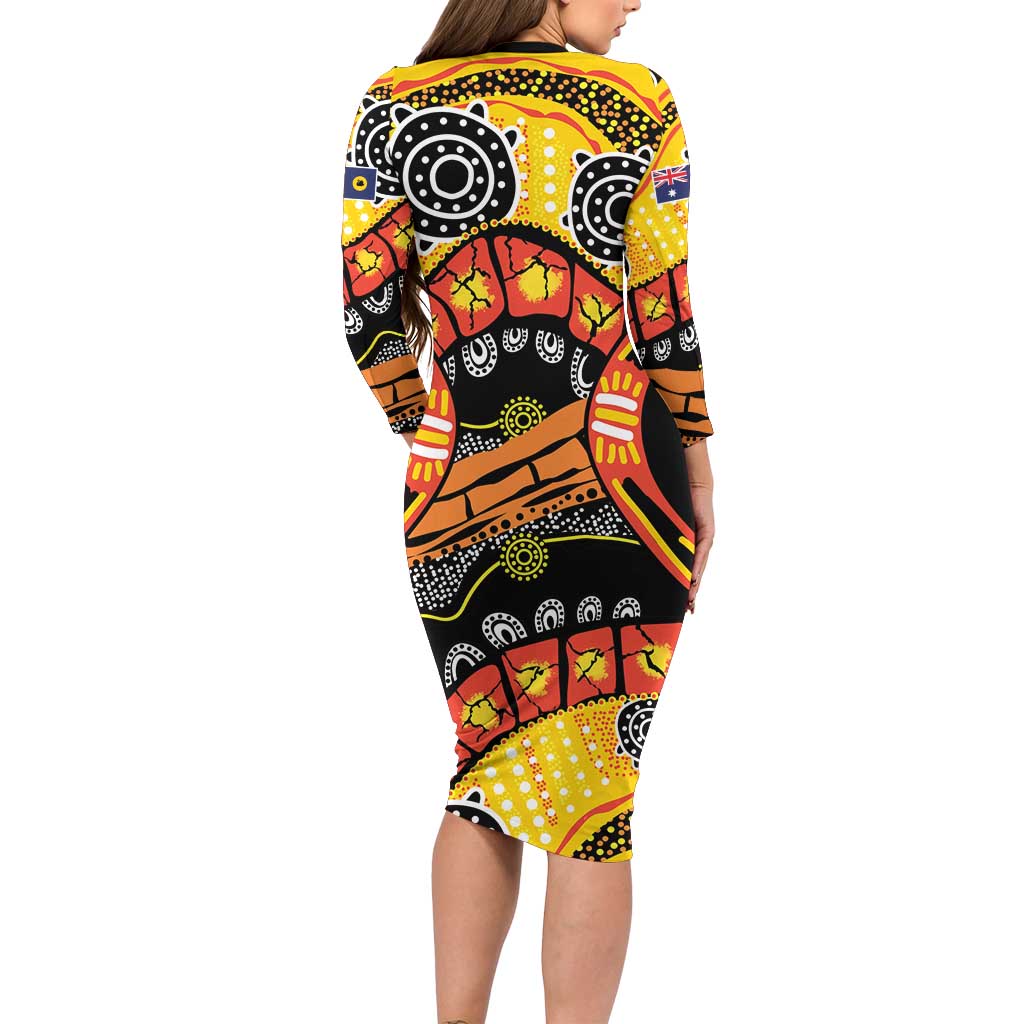 Western Australia Golden State Family Matching Long Sleeve Bodycon Dress and Hawaiian Shirt