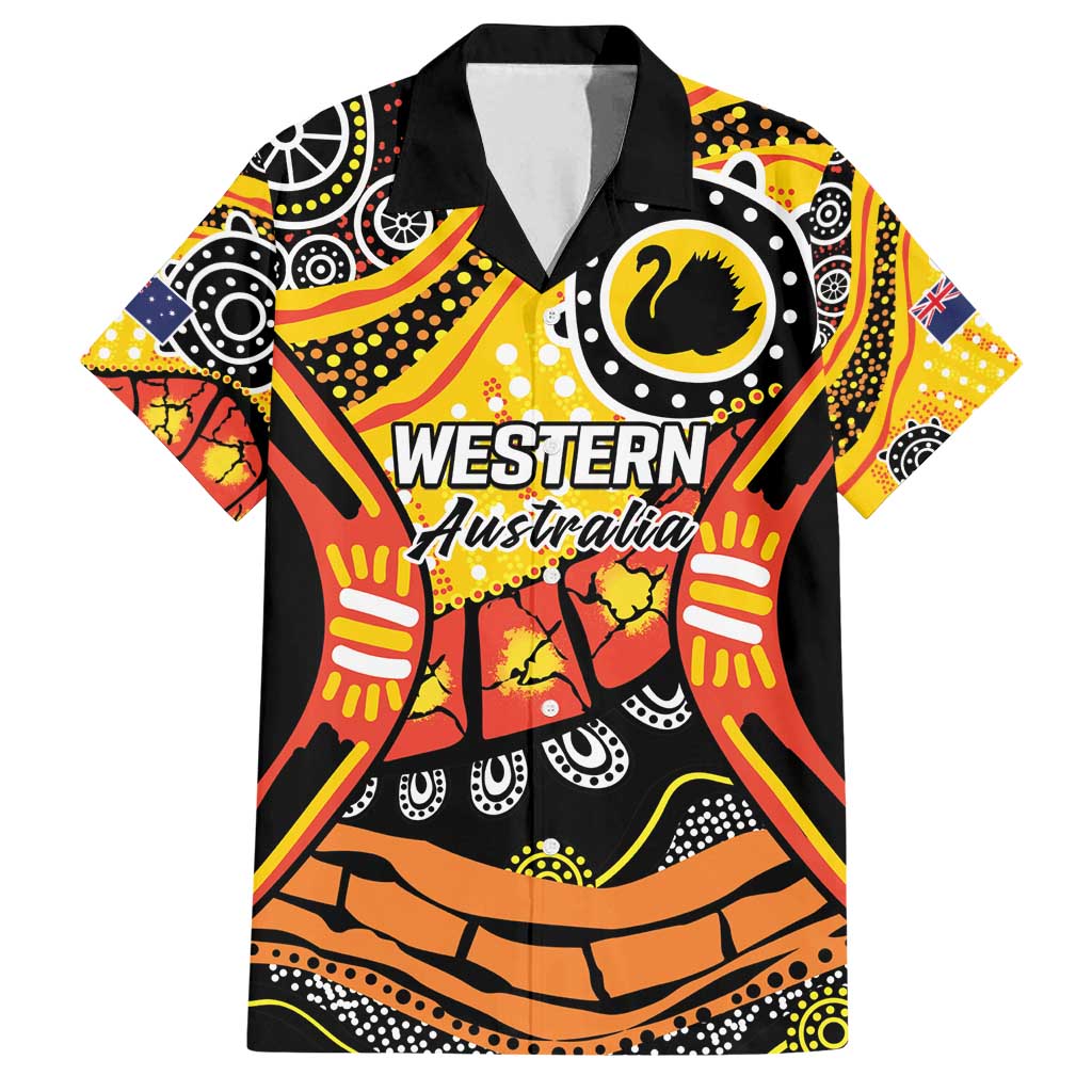 Western Australia Golden State Family Matching Off Shoulder Maxi Dress and Hawaiian Shirt