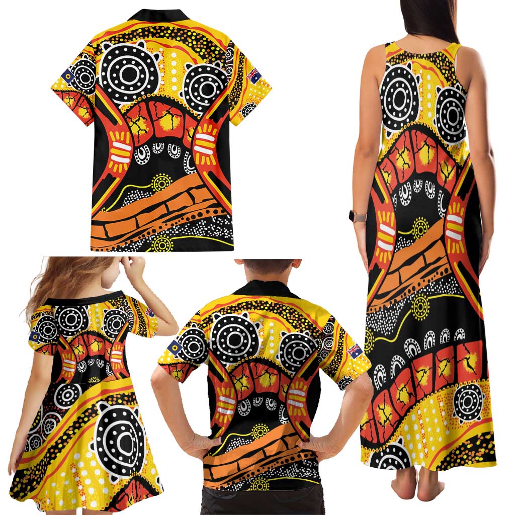 Western Australia Golden State Family Matching Tank Maxi Dress and Hawaiian Shirt