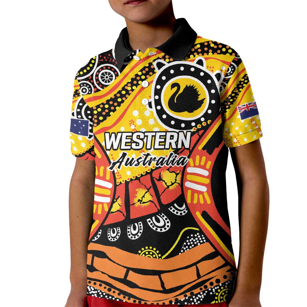 Western Australia Golden State Kid Polo Shirt - Vibe Hoodie Shop